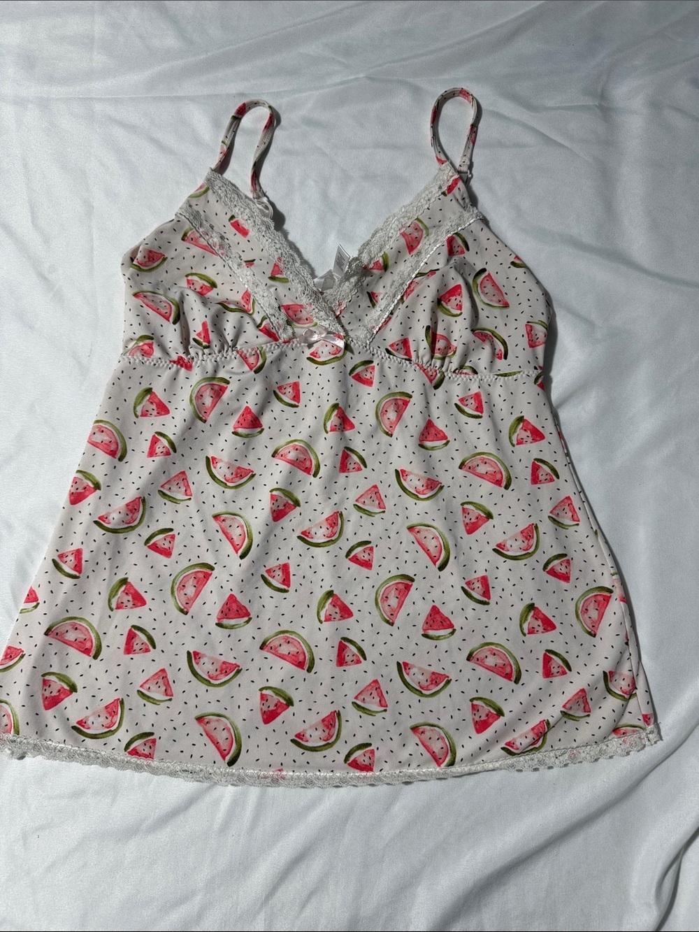 Y2K Marilyn Monroe Watermelon Print Babydoll Cami Top Cottagecore Coquette L